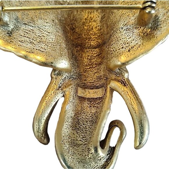 AJC Signed Vintage Elephant Brooch (RARE) - Picture 5 of 6